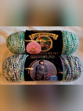 VINTAGE LION BRAND YARNS HOMESPUN 2 SKEINS CYPRUS TUDOR
